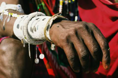 Volunteer with exiting Masai